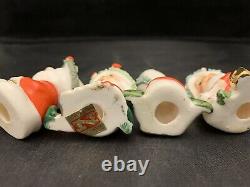 Vtg Napcoware 1960's Taiwan Christmas Elves Set/4 Figurines Excellent Condition