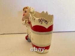 Vtg Rare Norcrest Easter Bunny Girl Planter Japan Figurine Ceramic Napco Lefton