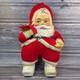 Vtg Rushton Coca-cola Santa Claus Doll White Boots Plush Rubber Face 1950s