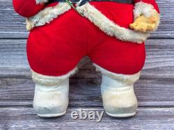 Vtg Rushton Coca-Cola Santa Claus Doll White Boots Plush Rubber Face 1950s