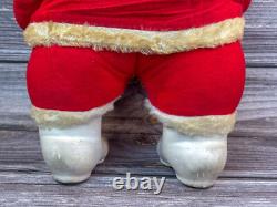 Vtg Rushton Coca-Cola Santa Claus Doll White Boots Plush Rubber Face 1950s