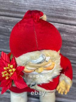 Vtg Rushton Coca-Cola Santa Claus Doll White Boots Plush Rubber Face 1950s