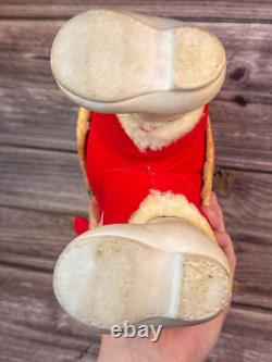 Vtg Rushton Coca-Cola Santa Claus Doll White Boots Plush Rubber Face 1950s