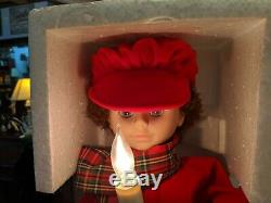 Vtg TELCO Motion-ette Animated Christmas Victorian Caroler Boy and Girl with Box