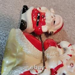 Vtg TILSO Japan Christmas Angel Spaghetti Trim with 2 Small Chained Santa Babies