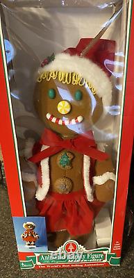 Vtg Telco Motion-ette Animated Gingerbread GIRL Christmas Figure 1995 WORKS Box