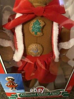 Vtg Telco Motion-ette Animated Gingerbread GIRL Christmas Figure 1995 WORKS Box