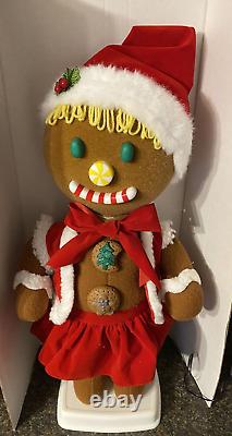 Vtg Telco Motion-ette Animated Gingerbread GIRL Christmas Figure 1995 WORKS Box