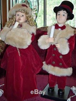 Vtg. Telco Motionette Victorian Christmas Couple Animated Lighted 27