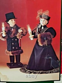 Vtg Traditions Animated 26 Victorian Couple Holiday Carolers FREE SHIPPING