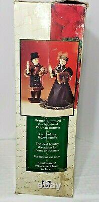 Vtg Traditions Animated 26 Victorian Couple Holiday Carolers FREE SHIPPING