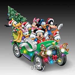 Walt Disney Characters Driving Musical Light Up Tabletop Holiday Decor New