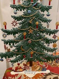 WILHELM SCHWEIZER GERMAN ZINNFIGUREN Decorated Christmas tree 10.3/8x 7.1/2