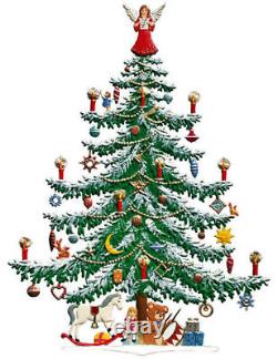WILHELM SCHWEIZER GERMAN ZINNFIGUREN Large Decorated Christmas Tree (8 x 10.5)