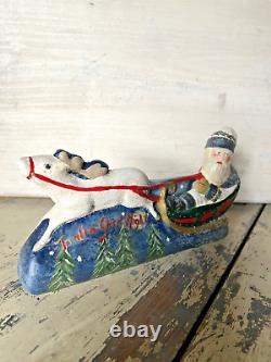 Walnut Ridge Folk Art Collectible Santa Sleigh To All A Good Night FREE SHIP