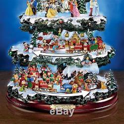 Walt Disney Christmas Statue Animated Lighted Musical Holiday Sculpture NEW