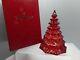 Waterford Christmas Tree 6.5 Red Figurine Sculpture With Box #145996