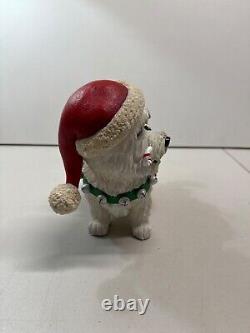 Westie Terrier Danbury Mint Candy Cane Presents Christmas Sculpture