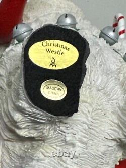 Westie Terrier Danbury Mint Candy Cane Presents Christmas Sculpture