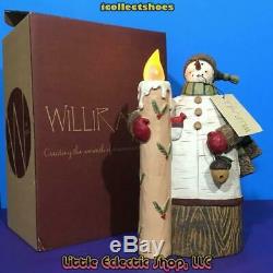 Williraye FFGH50448 LIGHT IN THE NIGHT Resin Snowman with LED Candle Figurine