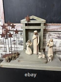 Willow Tree Nativity Set Hand Painted 12 Pieces Creche Star Susan Lordi Shepard