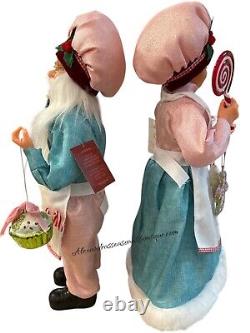 Windy Hill Collection Set 2 Baking Santa & Mrs. Claus Christmas Kitchen Pastel