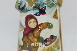 Wooden Santa Claus Hand carved and hand painted figurine 7 tall Christmas decor