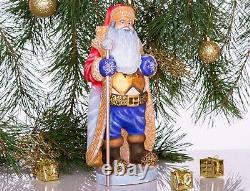 Wooden Santa Claus figurine 12, handmade home Christmas decor, Christmas gift