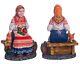 Wooden Carved Russian Christmas Decoration Figurine 8, Hand Painted