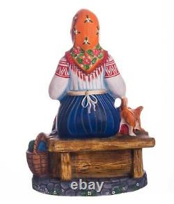 Wooden carved Russian Christmas decoration figurine 8, hand painted