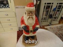 Wooden carved Santa Claus Figurine 17, Christmas Home Decorations