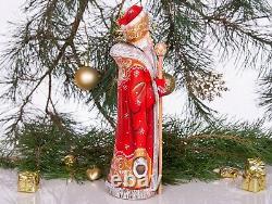 Wooden carved Santa Figurine 12, Nativity scene, Russian Santa, MADE IN UKRAINE