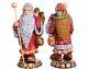 Wooden Carved Santa Figurine 12 Russian Santa Ded Moroz, Christmas Decorations