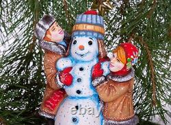 Wooden hand carved Snowman figurine 8, handmade home Christmas decor