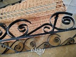 X Large Vintage Wicker Rattan Santa's Sleigh 21 X 32 X 13 Christmas Gift 13 Lbs